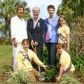 Girl Guides Plant Rose Bush at Government House