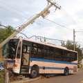Power Outage After Bus Strikes Pole