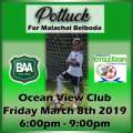 March 8: Potluck Supper For Malachai Belboda