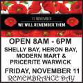 MarketPlace Remembrance Day Store Hours