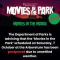 ‘Movies In The Park’ Postponed Due To Weather
