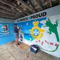 ‘Warwick Proud’ Tribute Mural In Bus Shelter
