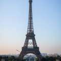 Eiffel Tower In Paris Displays Olympic Rings