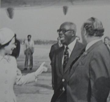 ET Richards with Queen Elizabeth and Governor Sir Edwin Leather