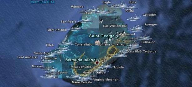 bermuda shipwrecks google earth