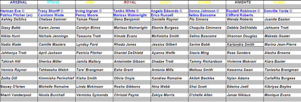 bermuda netball draft team roster