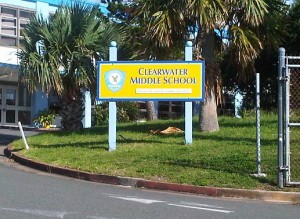 clearwater middle school sign