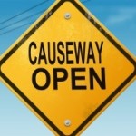 causeway open sign