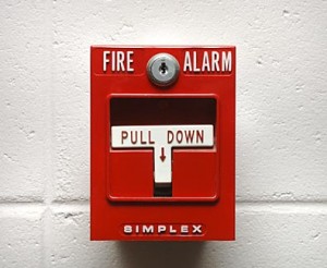 fire alarm red