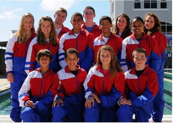 Pictured above are thirteen out of the sixteen swimmers who will be competing in the CARIFTA Games 2011.   Photo taken by Doug Patterson