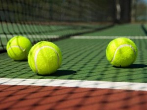 tennis balls court