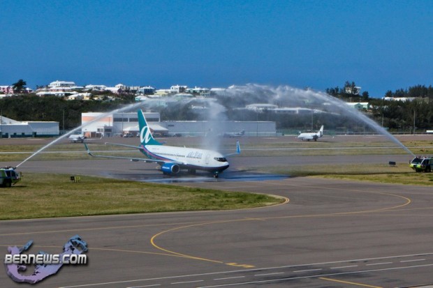 Airtran Inaugural Flight LF Wade International Airport  Bermuda April 7 2011-1