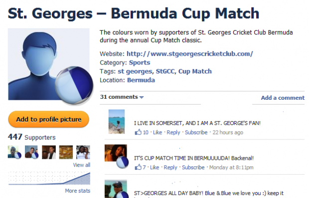 cup match facebook 2011 2