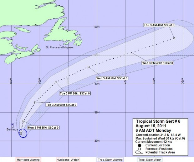 6am update tropical storm gert aug 15