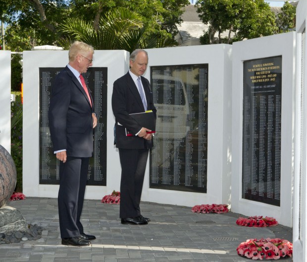 Bellingham Visit - Photo at War Memorial