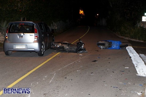 Accident Bikes Harbour Road Bermuda, January 26 2013 (1)