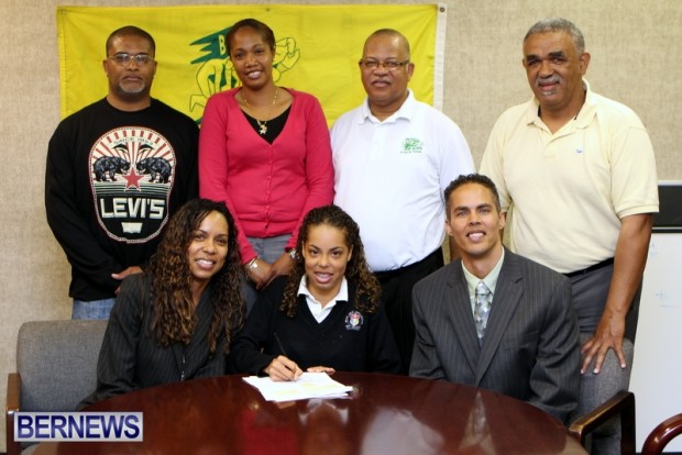 Rachel Fox Scholarship Signing Bermuda March 14 2013