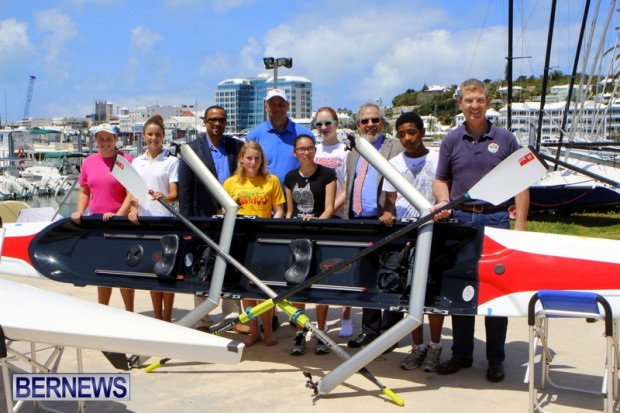 Sir Steve Redgrave Minister Wayne Scott Trevor Moniz Bermuda Rowing RHADC, April 12 2013 (2)