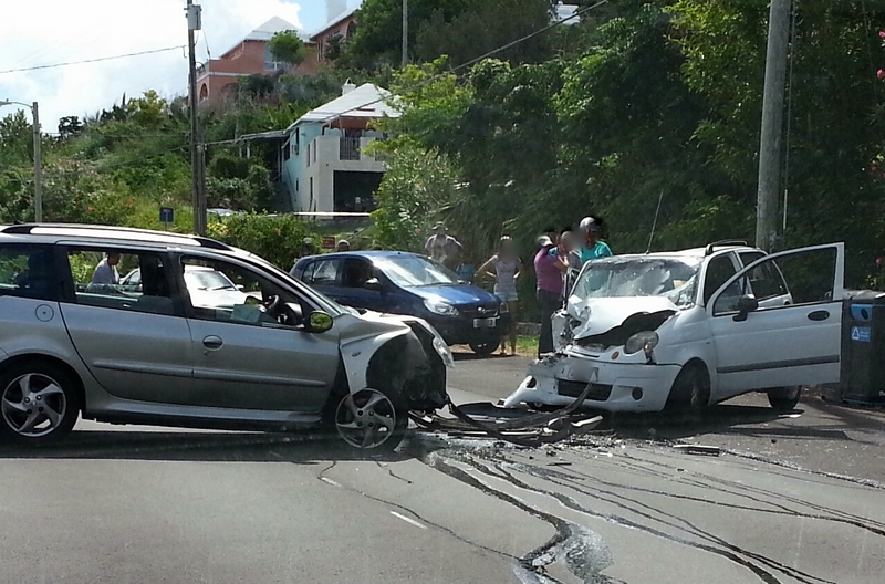 Injuries Traffic Delays After Two Vehicle Collision Bernews
