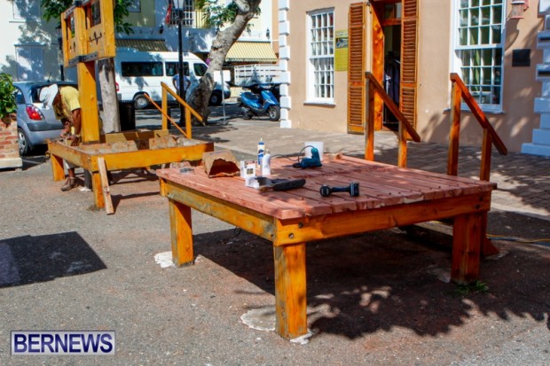 St Georges Town Square Stocks Bermuda, August 21 2013-16