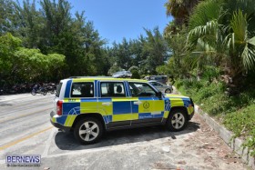 police car Horseshoe Bay Beach