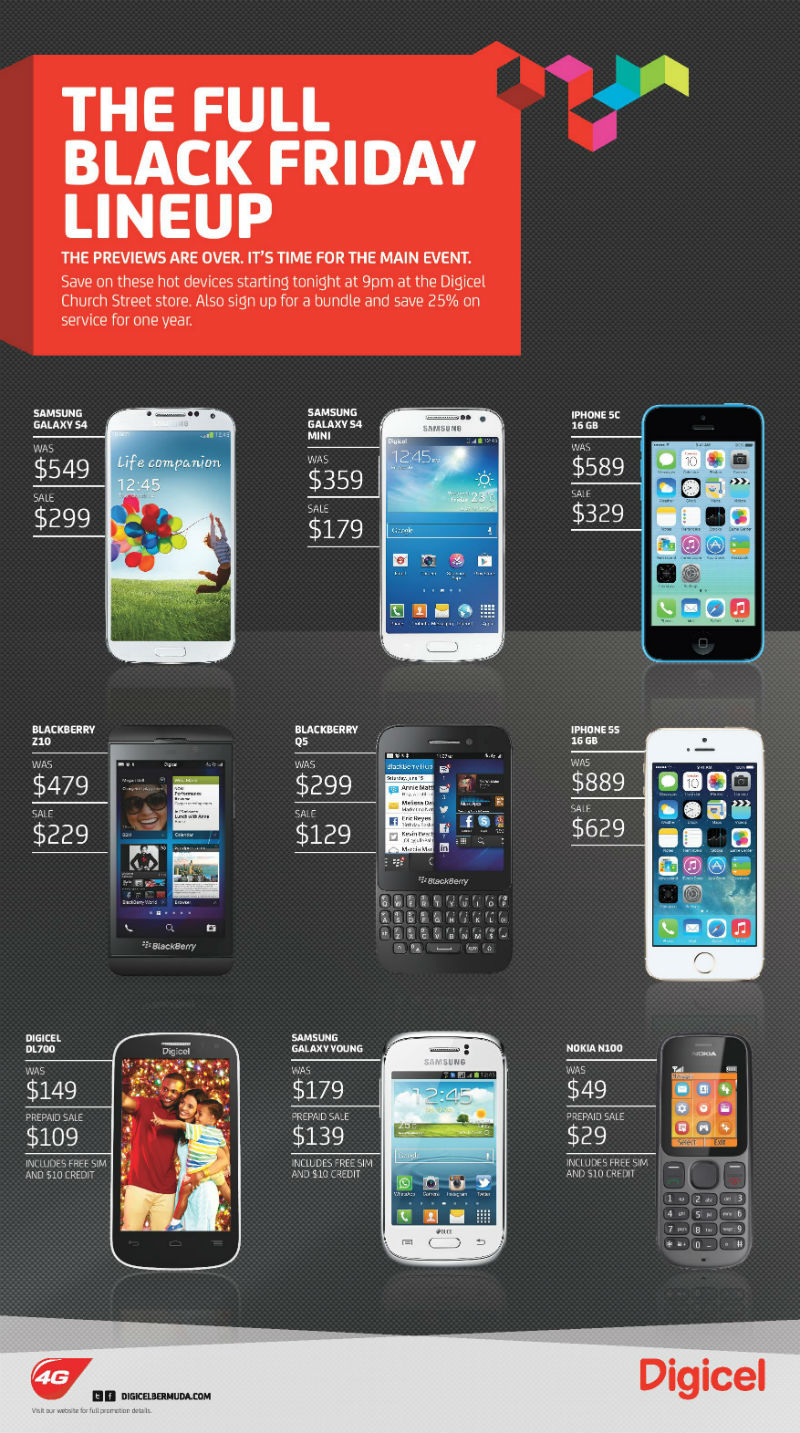 Digicel Black Friday Discounts Start At 9pm Bernews