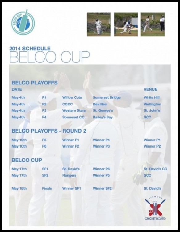 BELCO cup 2-14 schedule