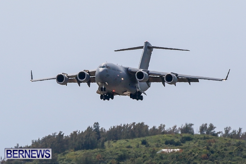 Royal Air Force C17 Emergency Plane Landing Bermuda, May 11 2014-10