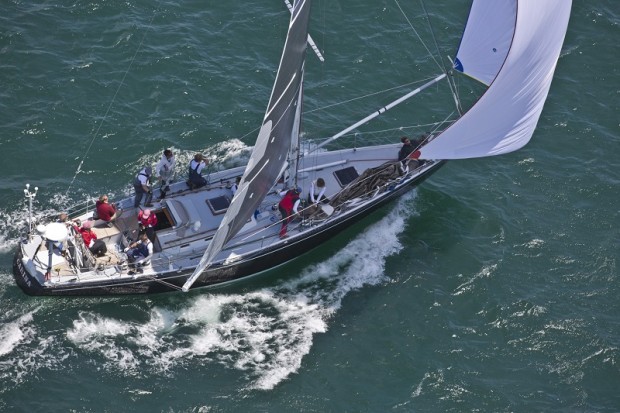 2012 Newport Bermuda Yacht Race -start in Narragansett Bay Class 3 St David's Lighthouse division: Carina - USA 315 - McCurdy & Rhodes 48 - skippered by A Rives Potts Jnr