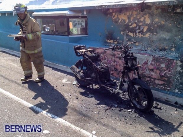 Paget Bike Fire Bermuda, August 19 2014-1