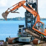 Excavator Removed From Airport Dump Waters Bermuda, October 7 2014-9