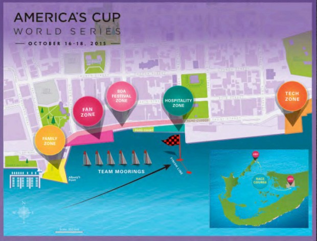 americas cup map hamilton
