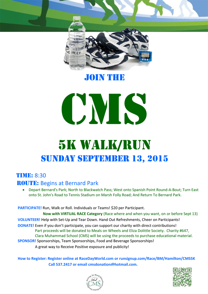 CMS 5k walk or run september 13 2015 Flyer 234kj