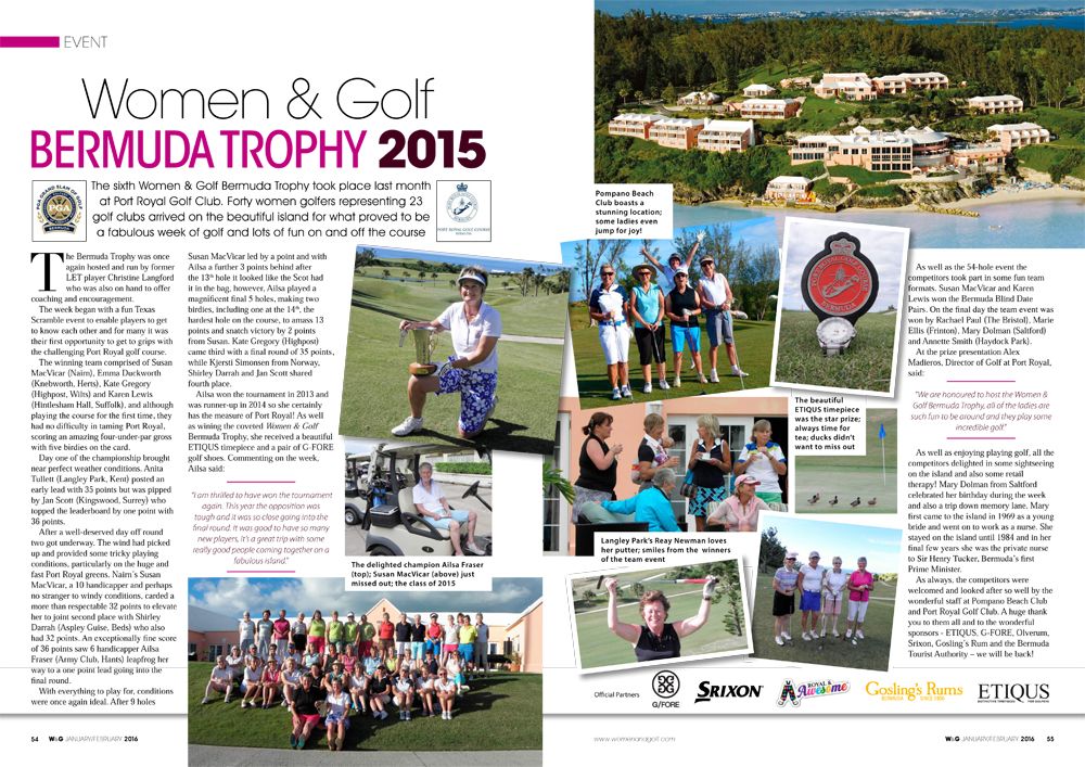 Woman and Golf Bermuda Trophy 2015