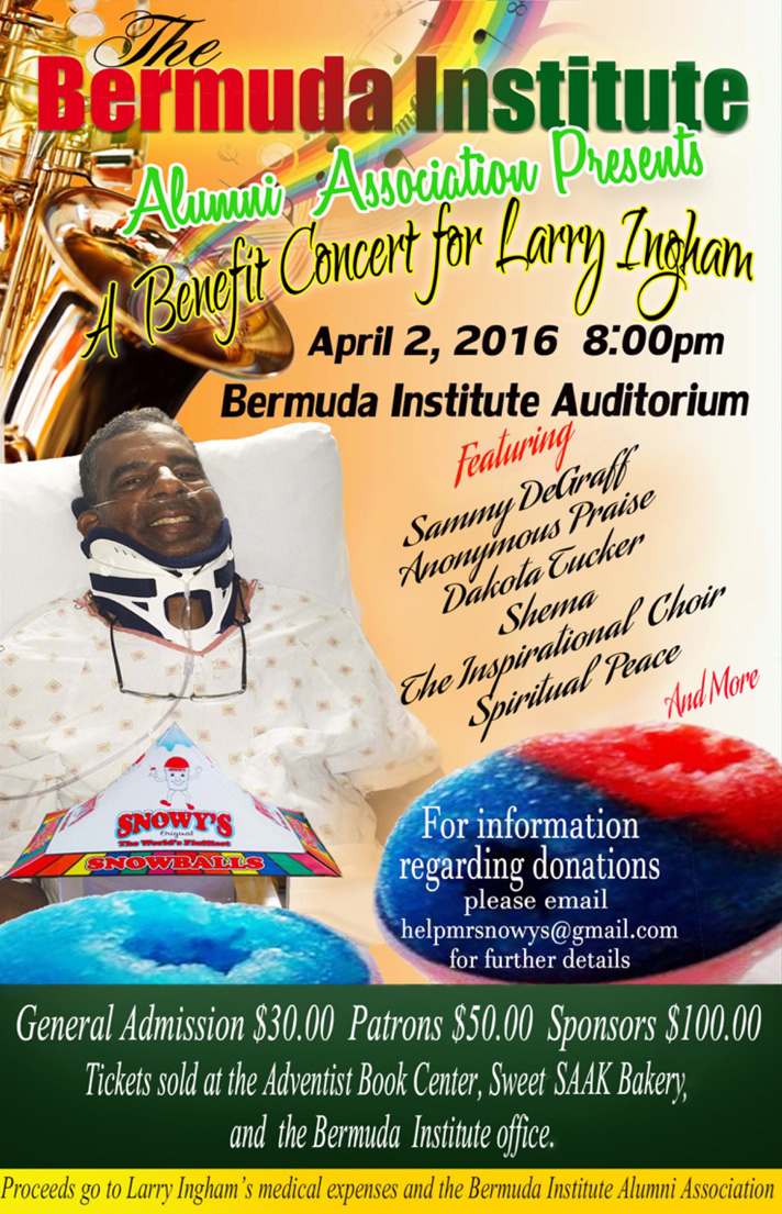 Benefit Concert for Larry Ingham Bermuda March 29 2016