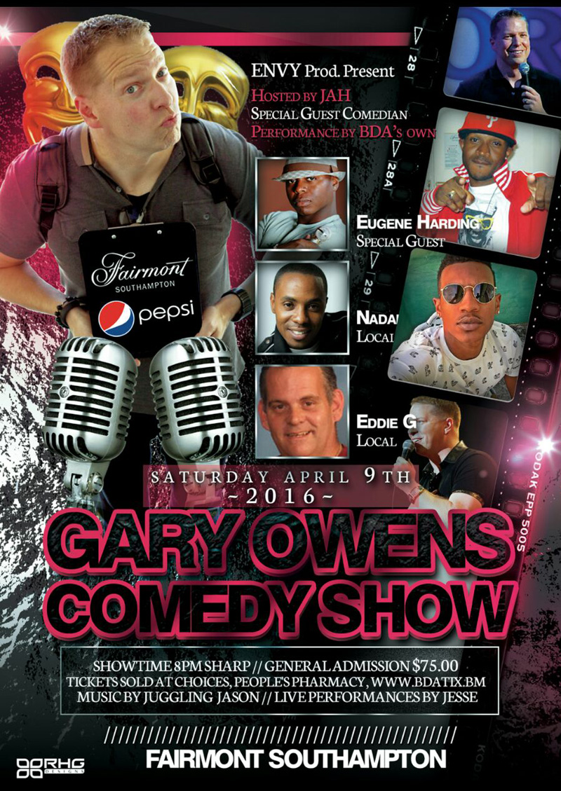 gary owens comedy show bermuda April 6 2016