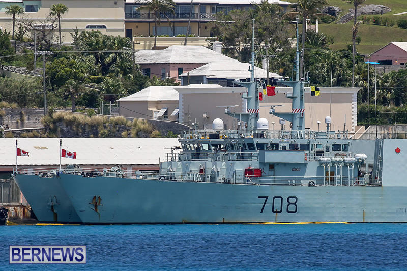 Canadian Navy HMCS Kingston 700 HMCS Moncton 708 Bermuda, May 16 2016 (3)