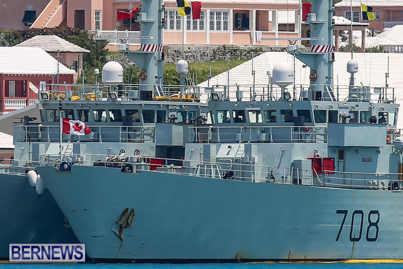 Canadian Navy HMCS Kingston 700 HMCS Moncton 708 Bermuda, May 16 2016 (5)