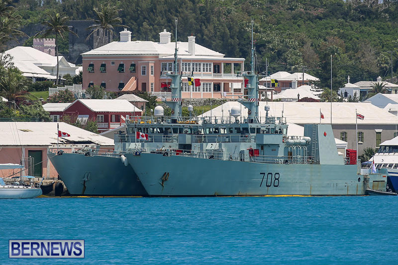 Canadian Navy HMCS Kingston 700 HMCS Moncton 708 Bermuda, May 16 2016 (6)