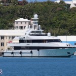 Kisses super yacht At Ordnance Island Bermuda May 2 2016 3