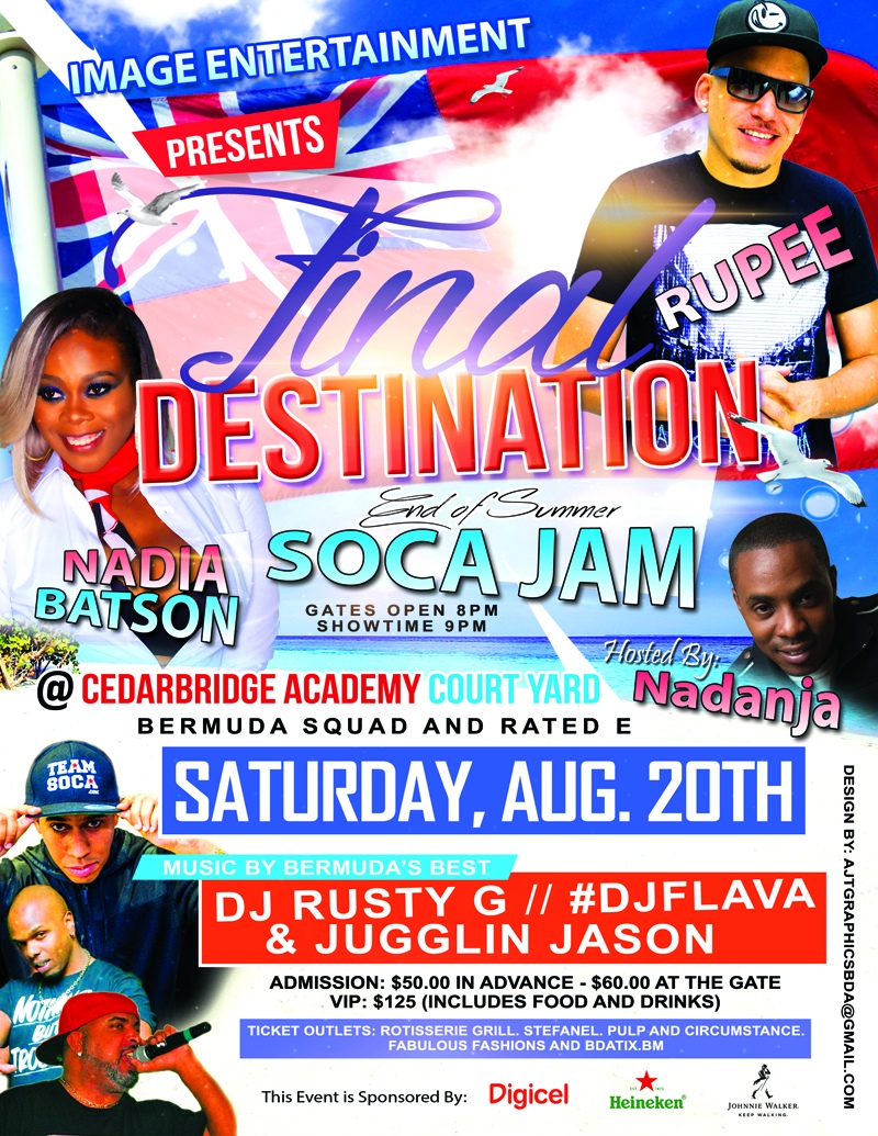 Final Destination Soca Jam Bermuda August 10 2016