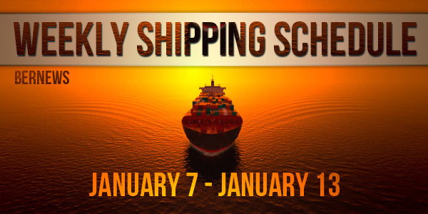 Weekly Shipping Schedule Bermuda TC January 7 - 13 2017