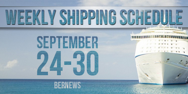 Weekly Shipping Schedule Bermuda TC September 24 - 30 2016