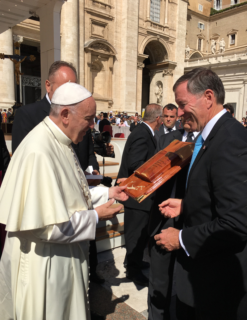 Premier and Pope Francis September 7 2016 (1)