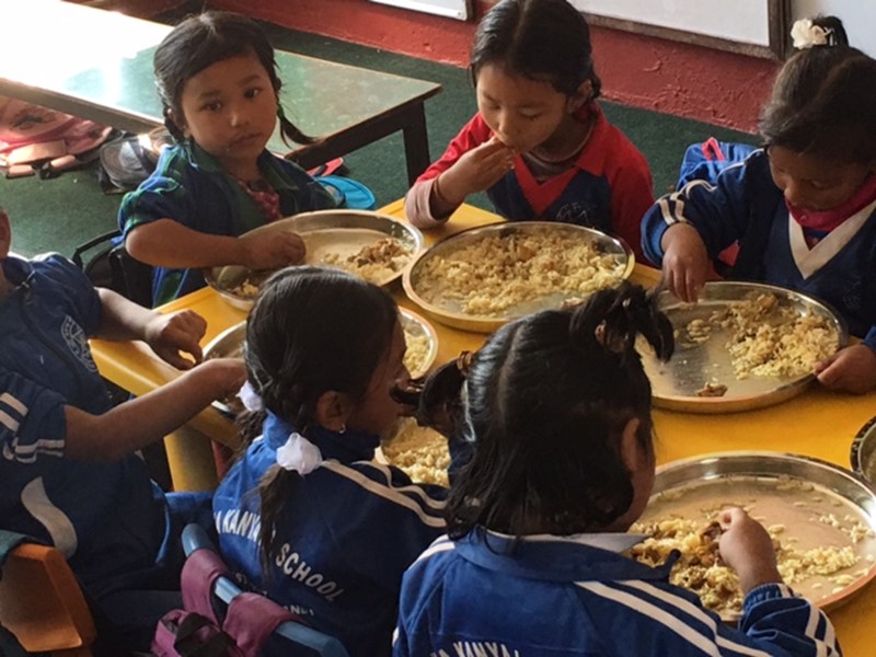 Children eating Food for Education