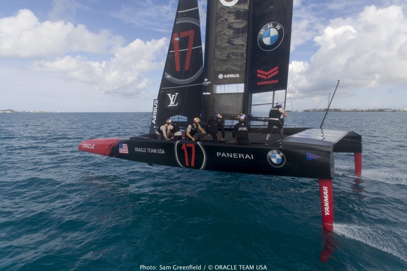 ORACLE TEAM USA training in Bermuda for the AC45S