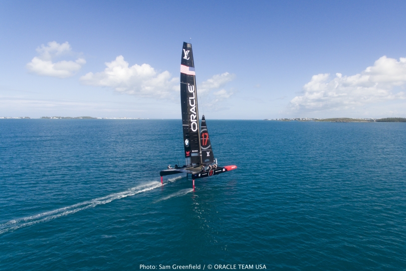ORACLE TEAM USA training in Bermuda for the AC45S