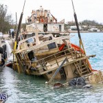Sunken Boat Ships Marginal Wharf Bermuda, March 30 2017-9