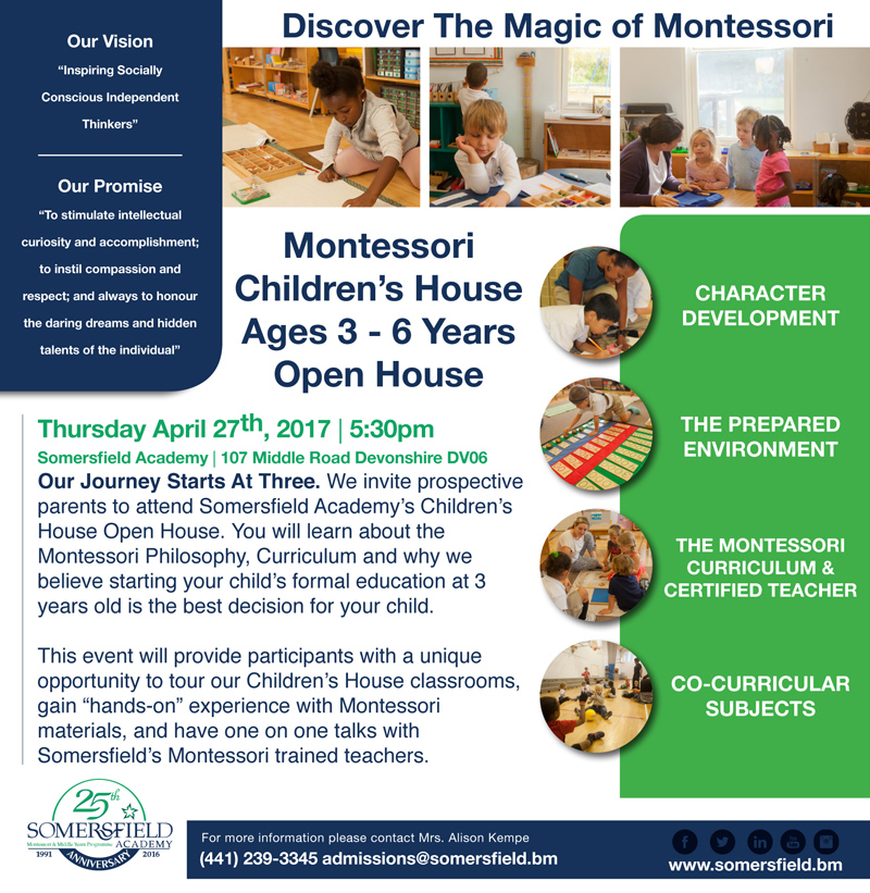 Montessori Children’s House Bermuda April 2017
