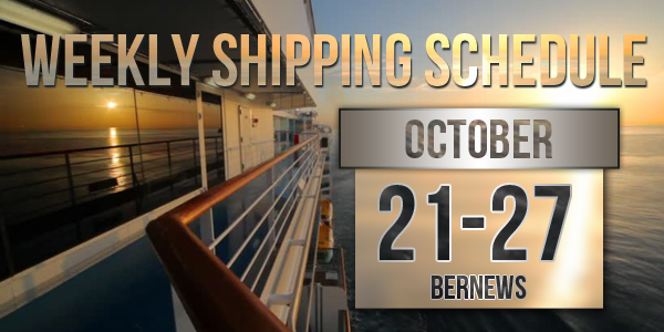 Weekly Shipping Schedule TC October 21 - 27 2017